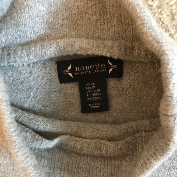 Mock turtleneck long sweater - Picture 3 of 7